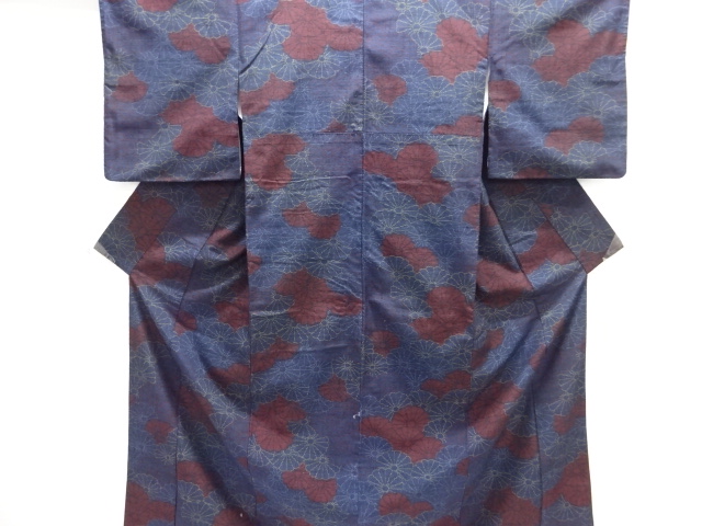 JAPANESE KIMONO / TSUMUGI / WOVEN KIKU